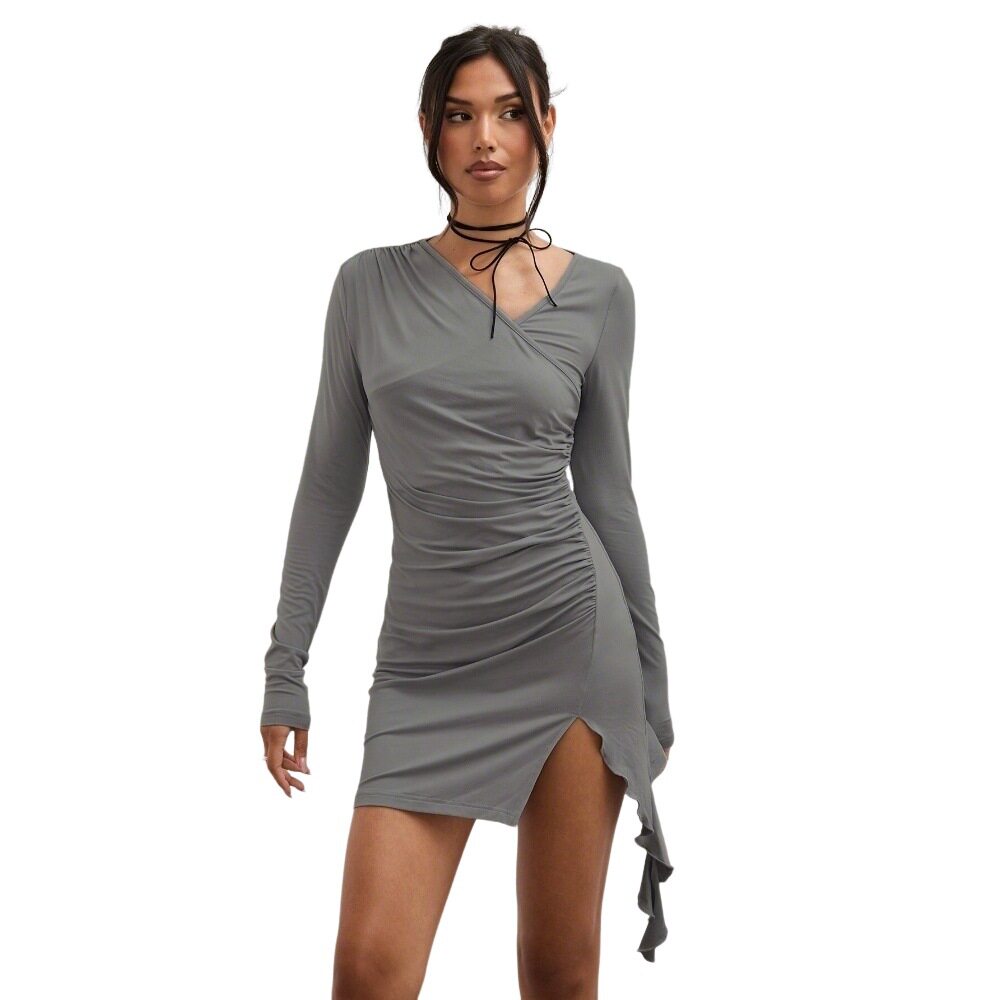 Fashionable Womens Bodycon Mini Dress Square Neck High Waist Trendy Style Spring Summer Collection Wholesale