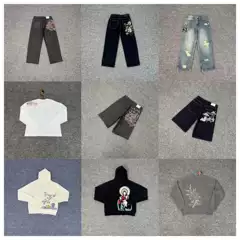 Cross-Border Export Trendy Brand Derschutze Casual Pants Washed Embroidered Street Trendy Loose Wide-Leg Jeans