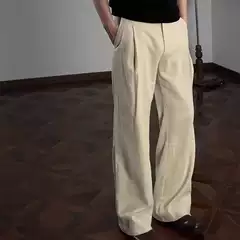 Old Money Style Linen Casual Pants for Men and Women, Summer Thin Flared Wide-Leg Trousers, High-Waisted Straight-Leg Suit Pants