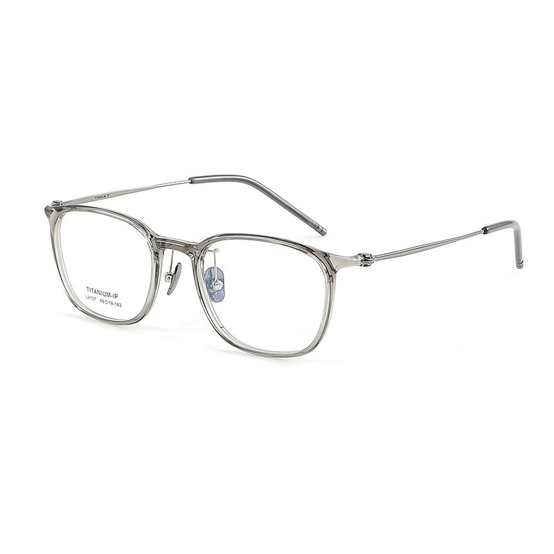 Ultra light feather titanium 7g black frame glasses 49mm men and women myopia can be equipped with degree student glasses frame wholesale 9107