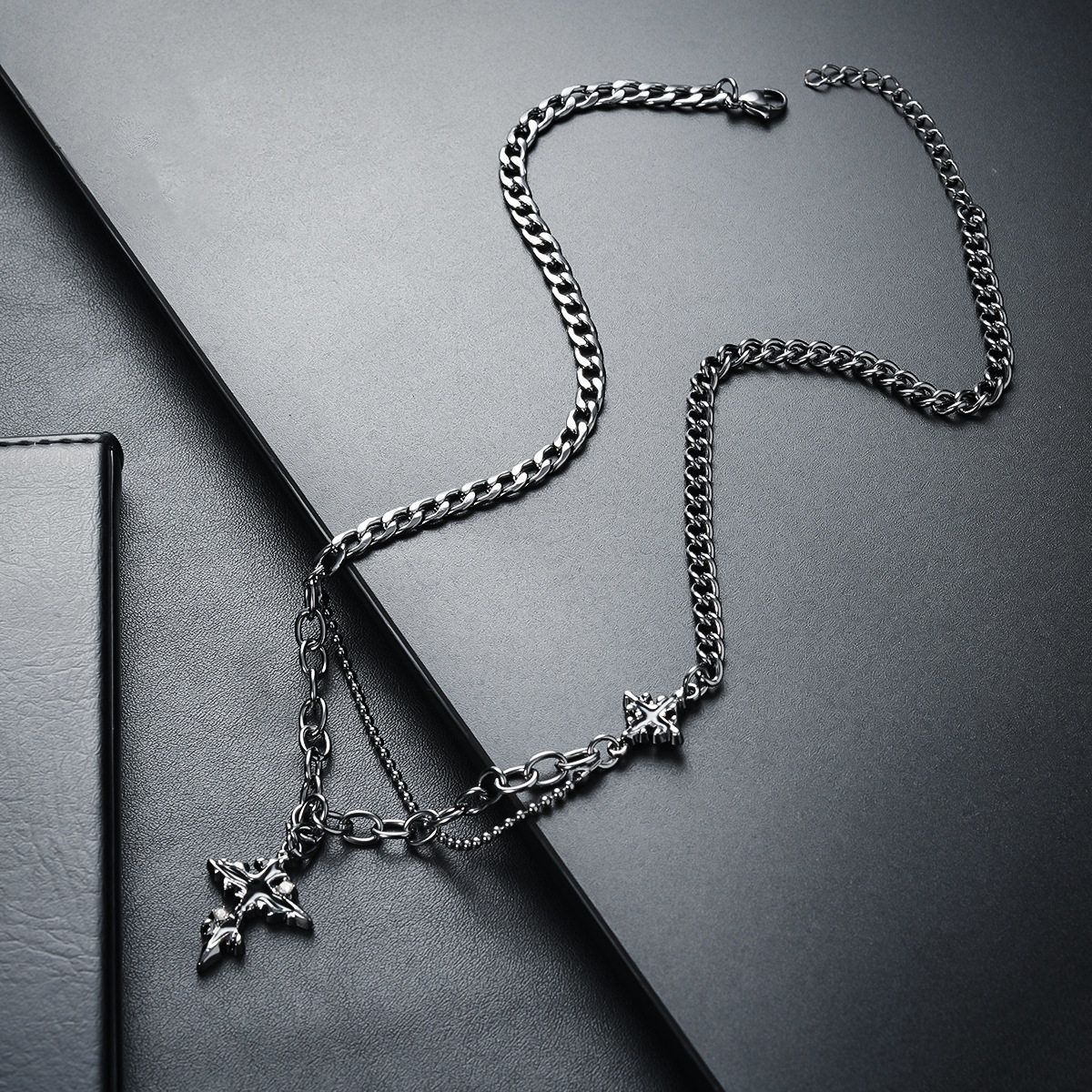 项链男钛钢不掉色简约百搭饰品女毛衣链新款时尚个性爆款嘻哈配饰