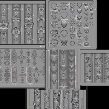 New French Jewelry Baroque Phalaenopsis Ocean Window Decoration Relief DIY Nail Decoration Easy Demoulding Grinding Tool