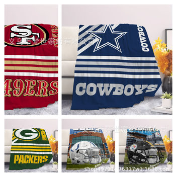 [Hot Selling Cross-Border] Nfl Team-Themed Blankets, a Must-Have for Keeping Warm in Autumn and Winter, a Favorite of Fans
