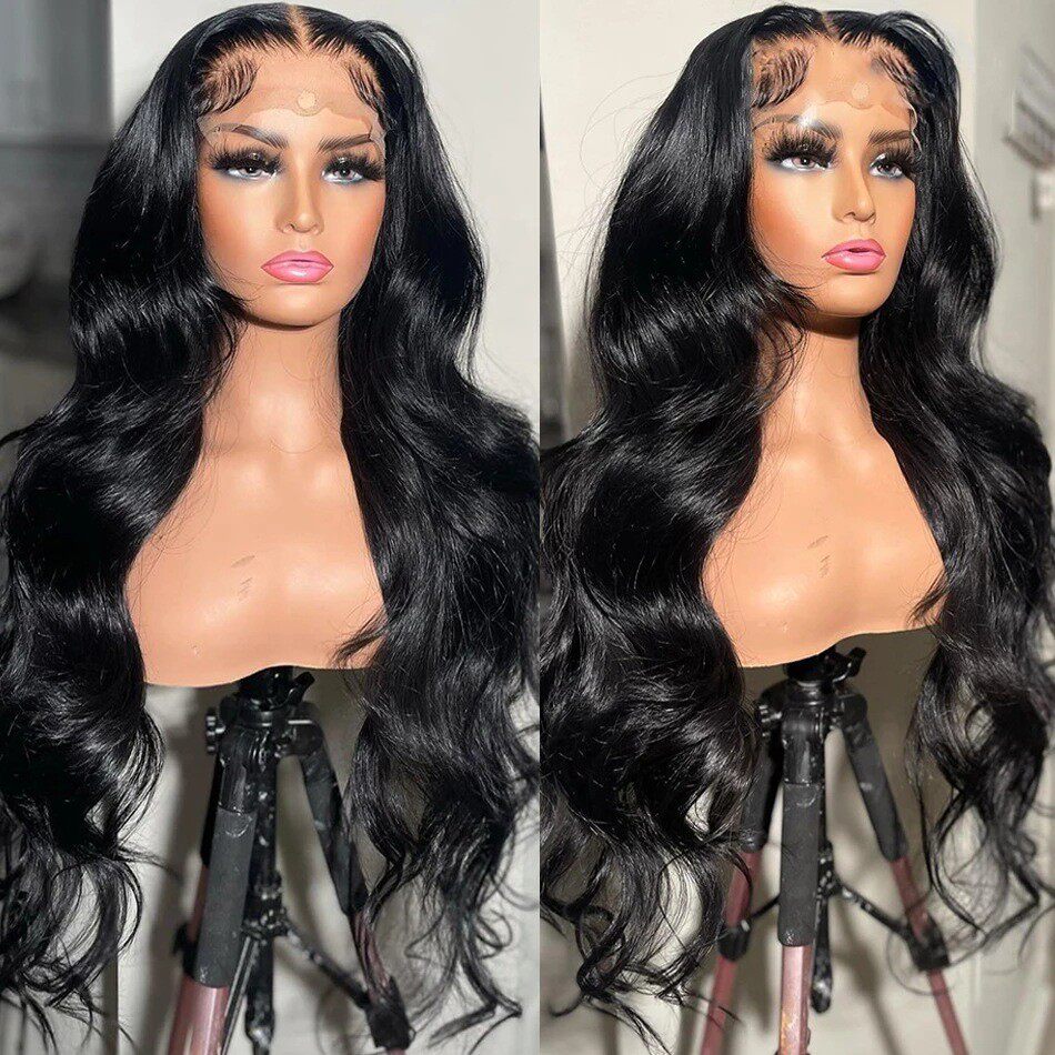 artificial hair long curly hair with middle parting big waves chemical fiber full headgear