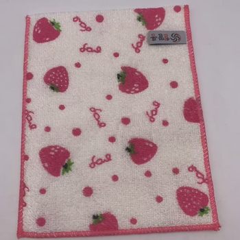 Dish towel bamboo fiber degreasing thickened lint-free dishwashing rag kitchen household cleaning scouring pad