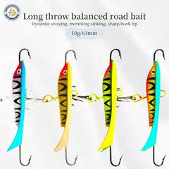 Exported to Russia ice fishing lure top fishing ice fishing hook winter fishing balance fish fake bait Luya bait 10g 63mm three hooks