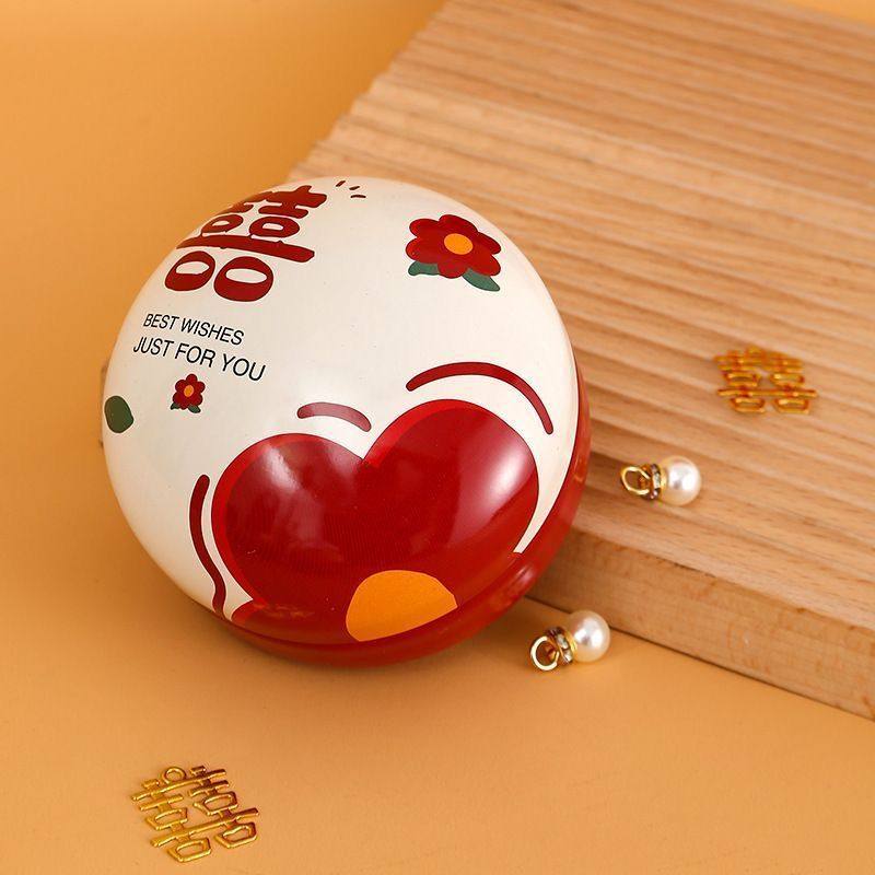 Wedding Supplies Wedding Candy Gift Box Creative Finished Candy Box Wedding Chinese Cylinder Candy Box Round Tinplate