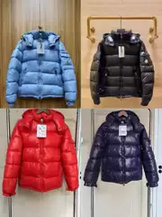 Cross-Border Foreign Trade Mengjia High Version Maya Glossy Men's and Women's Hooded Thickeneded Cold-Proof and Warm Couple's Cotton Jacket