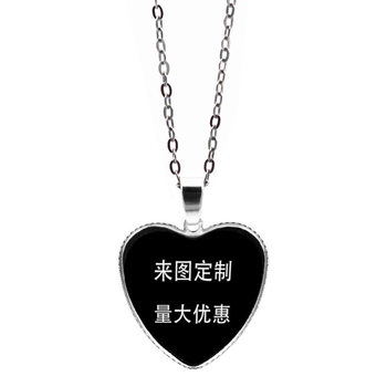 Jiayun Jewelry Peach Heart Necklace Women's Time Gem Love Pendant Sweater Chain to Make Stable Supply