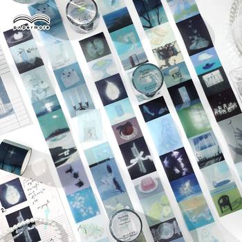 Jilu Papermore Mist and Long Wind Series Pet Glitter Tape Ins Style Vintage Journal DIY Decorative Tape