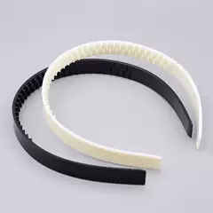 Korean Style 1/1.5cm ABS Plastic Step-Toothed Headband Base Black & White Children's Toothed DIY Craft Accessories