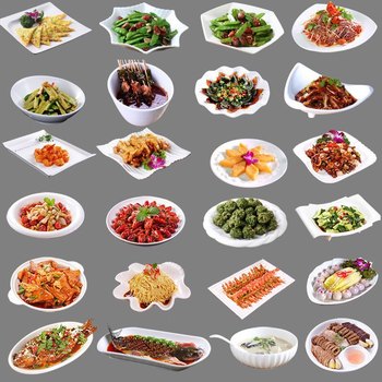 Special-Shaped Dish Irregular Shaped Dish Household Tableware Bowl Dish Chinese Dish Ceramic White Hotel Restaurant Dish