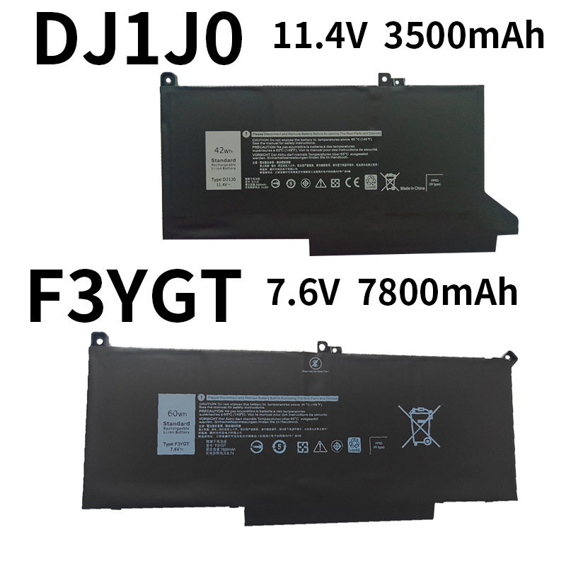 Suitable for Dell DJ1J0 F3YGT Latitude 7280 7380 7480 7290 laptop battery