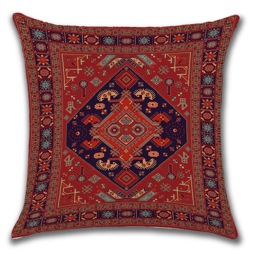 Amazon Persian Pillow Turkish Ethnic Style Pillowcase Linen Sofa Pillow Cushion Office Festive Office Pillow