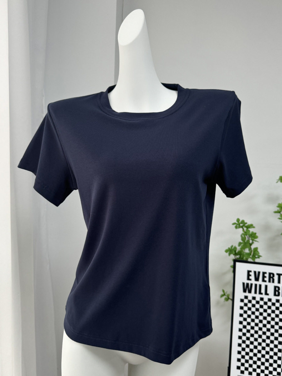 Womens Basic Solid Color T Shirt Slim Fit Short Sleeve Comfortable Fabric Casual Spring Summer Wear Wholesale