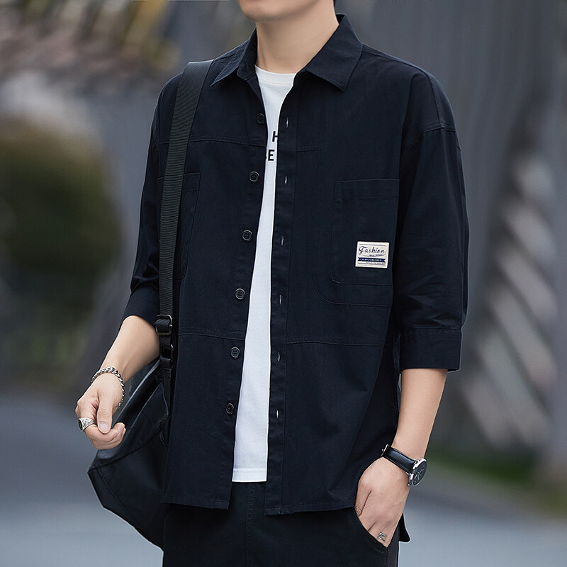 Áo Sơ Mi Nam Chất Liệu Vải Bông Big Size Ngoại Cỡ Dáng Dộng Hàng Mùa Xuân Thu Đông