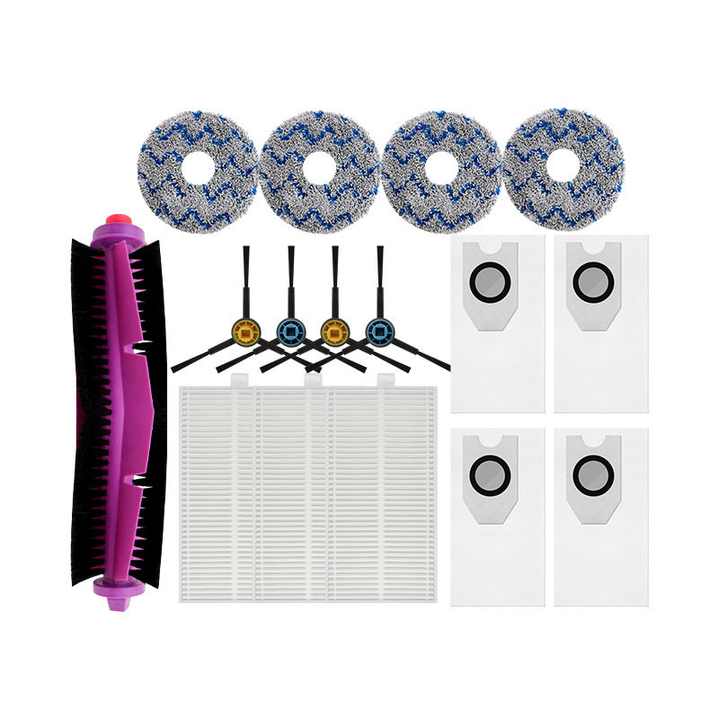 Applicable to Midea v10 sweeper accessories main brush side brush filter dust bag rag V12/W11 robot consumables