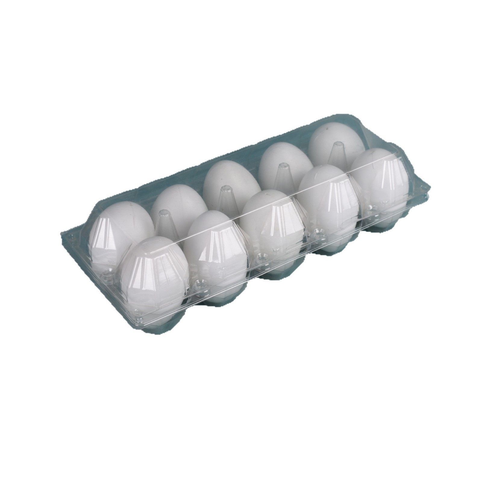 Plastic Goose Egg Tray 10 Pieces Disposable Transparent Goose Egg Packaging Box Double Yellow Vacuum Salted Roasted Duck Egg Wholesale
