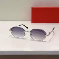 Ct0925S Cross-Border Car Fashion Frameless Edge-Cut Sunglasses for Men and Women, Casual Versatile Trendy Color-Changing Glasses