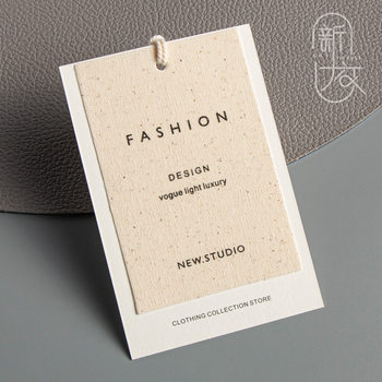 Internet Celebrity Cotton and Linen Tags, Clothing Store Hanging Logos, High-End Clothing Labels, Hanging Card Printing Design
