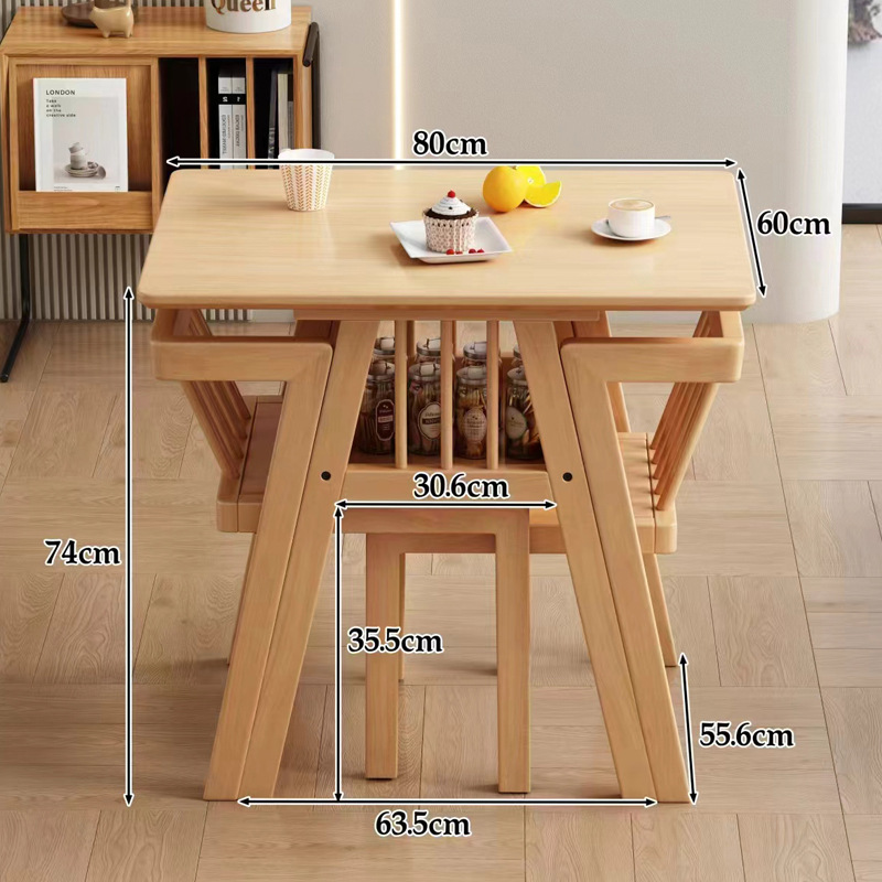 批发实木桌阳台桌椅组合一桌二椅方几三件套小户型室内休闲桌椅