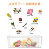 Food grade PP plastic fresh-keeping box transparent rectangular storage box with lid take-out packaging lunch box refrigerator freezer box