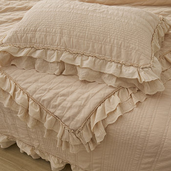 Foreign Trade South Korea Enzyme Sand Washing Bed Cover Three-piece Set Multi-functional One Quilt Cover Summer Quilt Bed Cover Four-piece Set