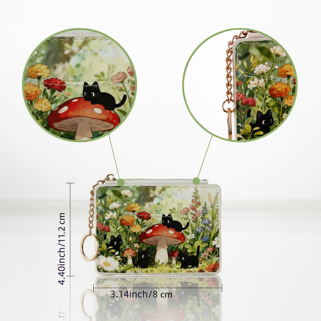 Original Design Cute Cat Id Card Holder Women's Compact and Lightweight Multi-Card Slot Coin Purse Student Card Holder Card Holder