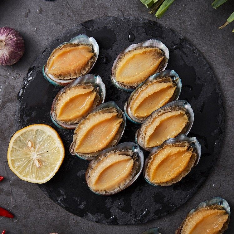 Frozen Shelled Abalone, Shelled Abalone Meat, Washed, Catering Seafood and Aquatic Products, 8 Pieces, Multiple Specifications, Extra Large Banquet Food