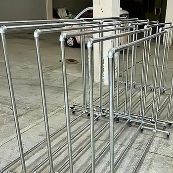 Steel Pipe Clothes Drying Rack for Home Use, Floor-Standing Balcony Clothes Hanger, Quilt Drying Rack, Clothes Rack, Galvanized Single Rod Water Pipe