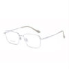 Ultra-Light Half-Titanium Eyeglass Frame 90351, High-End Square Frame, Natural Look, Slimming Effect, Unisex, Simple Trendy Style, Optical Non-Prescription Glasses