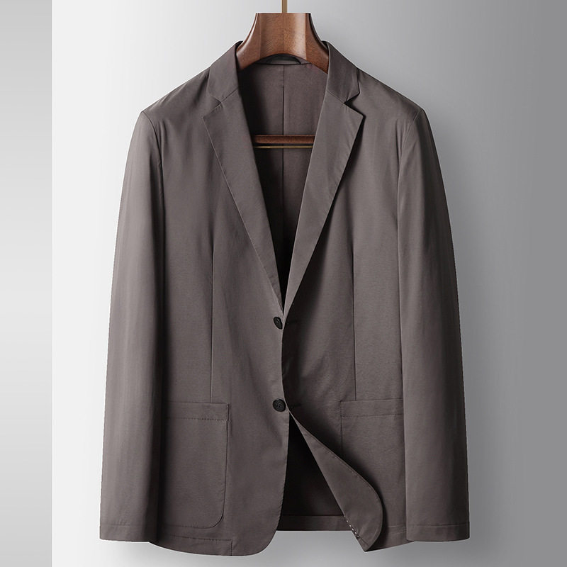 Áo Blazer Nam Mỏng Nhẹ Phong Cách Casual Màu Xám, Đen