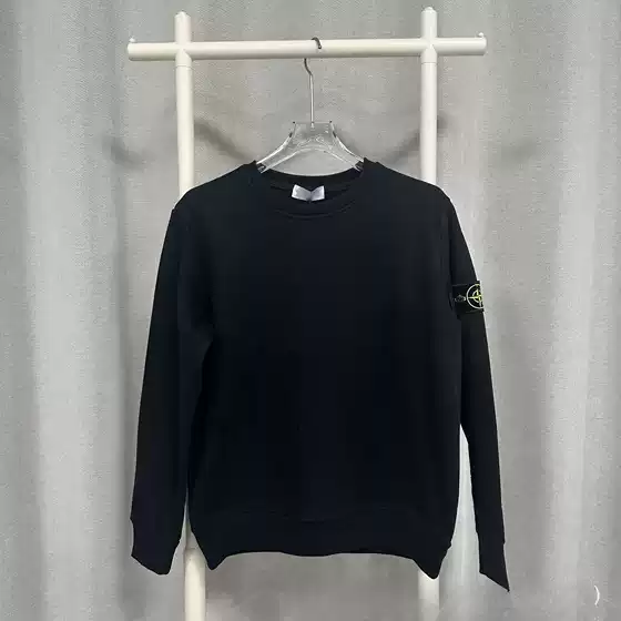 Cross-Border Stone-Colored Compass Badge Basic Pullover Functional Casual Unisex Crew Neck Sweatshirt