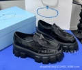 Black patent leather platform