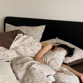 Medieval-Style Four-Piece Set | Retro High-End Melard Pure Cotton Four-Piece Set, All-Cotton Bed Sheet, Duvet Cover, Bedding