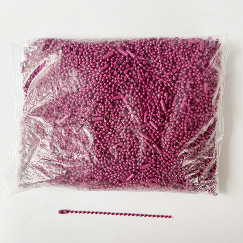 珠链现货批发彩色烤漆波珠链圆珠链diy饰品配件挂链链条吊牌链子