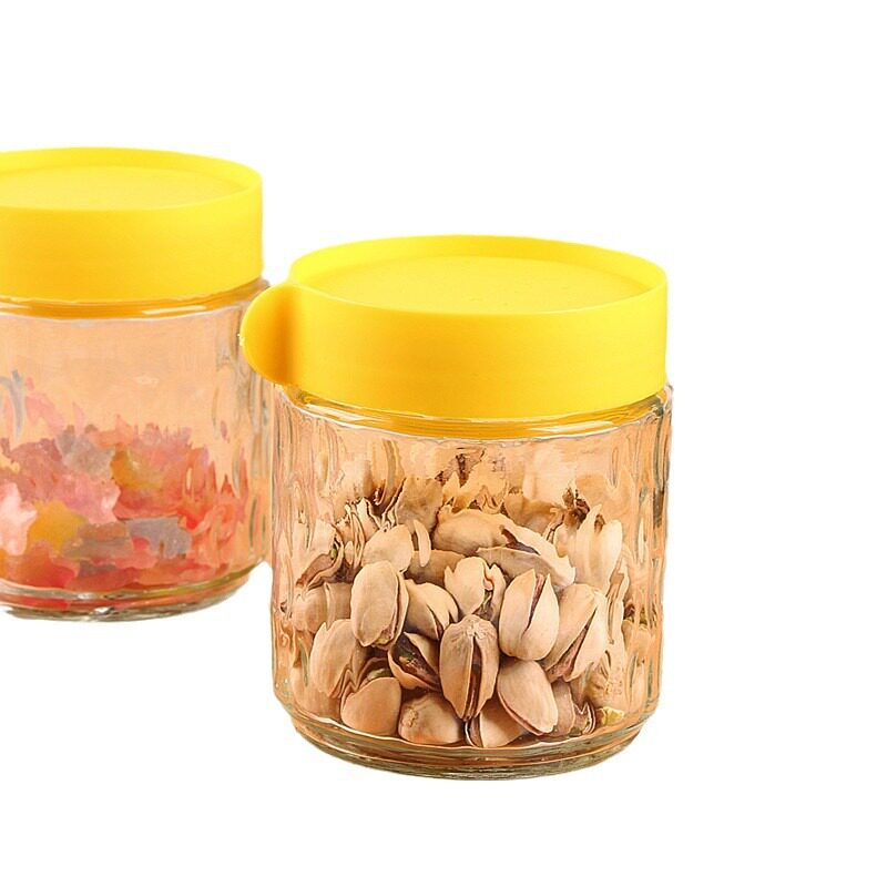Glass Sealed Jar Three-piece Set Household Grain Snack Storage Storage Jar Tea Jar Set Event Gift