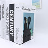 Factory direct supply cross-border iron metal book stand simple kitchen products modeling book by bookends spot wholesale