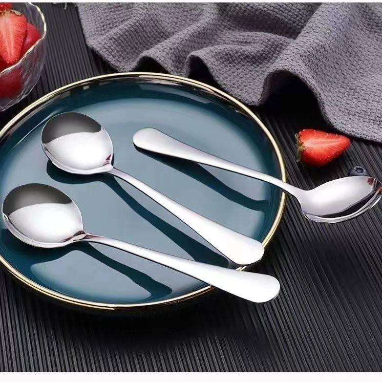 Stainless Steel Spoon Home Boutique Spoon Creative ins Korean Style Spoon Coffee Dessert Soup Mixing Spoon Printable LOGO