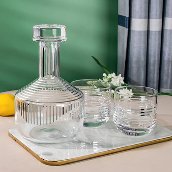 National tide [spot] wine set modern simple Glass Decanter wine glass model room home wine cabinet decorative pendulum