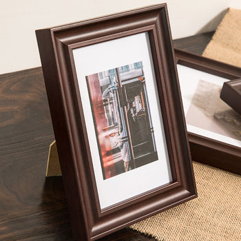 Retro solid wood large photo frame decoration Table 6-inch 7-inch 8-inch 10-inch 12-inch photo washing wooden mounting frame wall hanging