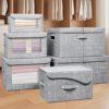 Factory Wholesale Cross-Border Cotton and Linen Storage Box with Lid Foldable Desktop Organizer Toy Clothes Wardrobe Storage Box