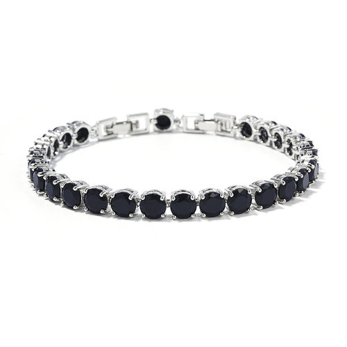 钻石之乡河南钻石河南商丘人工钻石手链 6mm多色可选镀白金镶钻 - 图2