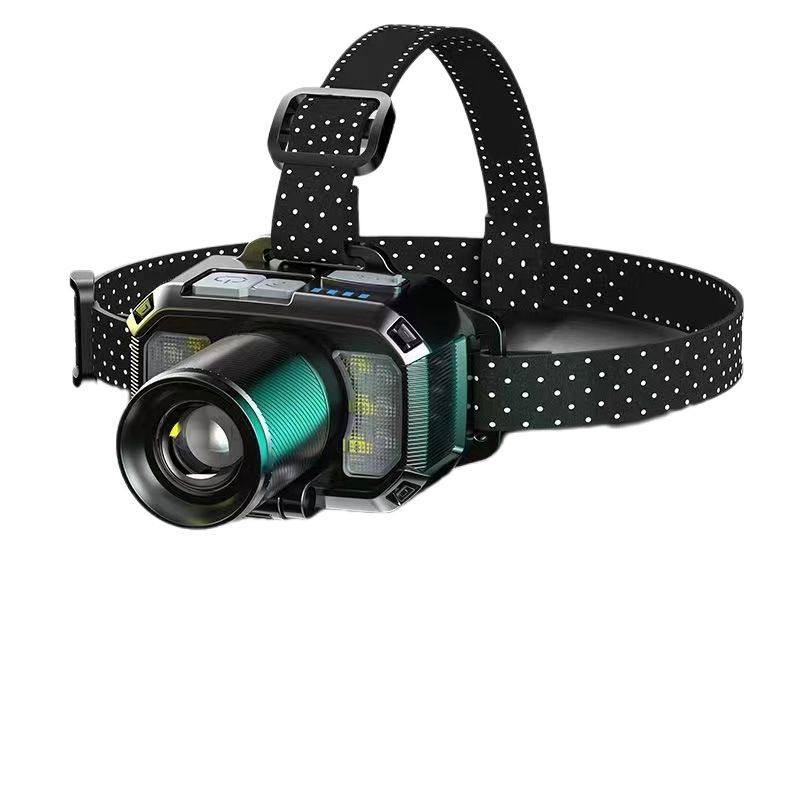 Hengnuo new LED induction headlight strong light corner charging outdoor night fishing long shot flashlight super bright head wear