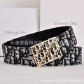 Black cloth gold buckle d