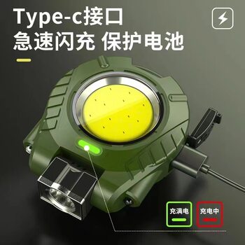 Headlight induction cap clip light COB + LED multifunctional mini flashlight portable work light strong light charging super bright