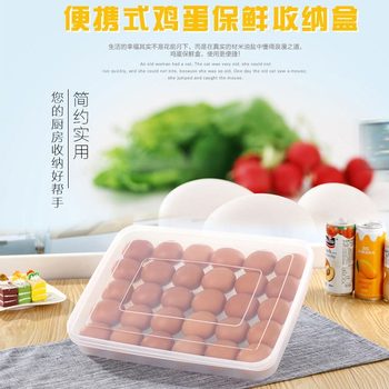 Factory Direct Supply Egg plastic box convenient egg tray storage box transparent simple 30 grid large capacity pp egg tray