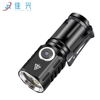 Cross-border mini strong light three-eye small flashlight outdoor portable rechargeable emergency multi-function flashlight