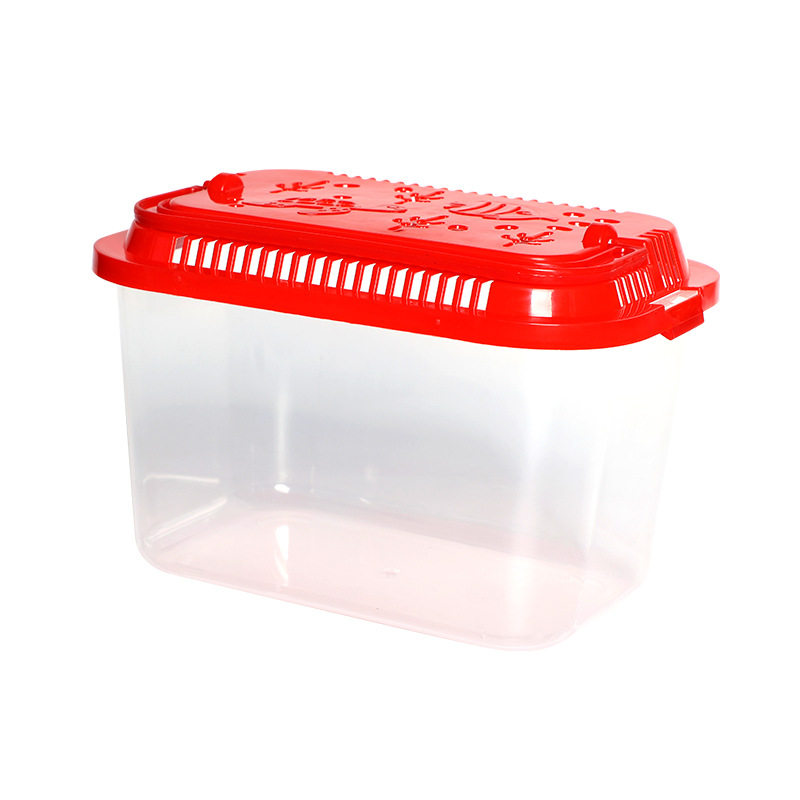 Portable Multi-purpose Pet Feeding Box Creative Living Room Desktop Turtle Tank Box Transparent Plastic Goldfish Tank Aquarium
