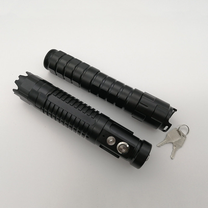 Factory Supply Hand-held Flashlight Outdoor Home Blue and Green Double Color Flashlight Instructor Pen Sales Stylus Gift